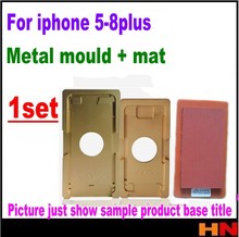 Juego de moldes de aluminio de precisión para iPhone 8, 7, 6, 6s plus, 5 5s, marco de vidrio frontal, 2 en 1, molde de metal con alfombrilla 2024 - compra barato