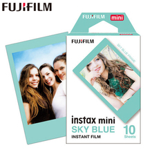 Fujifilm-instax mini 8, moldura azul céu, 10 peças, para mini 11, 9, 7, 8, 50s, 7s, 90, 25, polaroid, compartilhamento de fotos instantâneas 2024 - compre barato