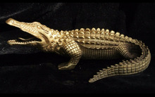 China estátua de crocodilo crocodilo fengshui de bronze animal crocodilo estátua 2024 - compre barato