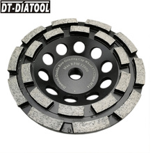 DT-DIATOOL 1piece Premium Diamond Double Row Cup Grinding Wheel for Concrete hard stone granite Dia 125mm/5inch M14 connection 2024 - buy cheap