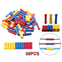 50Pcs Yellow/Blue/Red Insulated Crimp Terminals BV1.25 BV2.5 BV5.5 Electrical Wire Cable Crimping Terminal Connector Set 2024 - buy cheap
