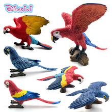 Simulation Forest wild Mini Parrot bird Home decor ornaments decoration animal model figurine garden action figure Plastic Toys 2024 - buy cheap