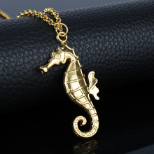 New Arrivals Fashion Jewelry Sea Horse Necklace Hippocampus Pendants Necklaces Women Man Sweater Chain Choker 2024 - buy cheap