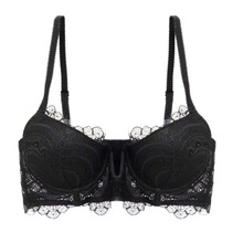 Novo sexy sutiã de renda para mulher sutiã push up underwire 3/4 xícara lingerie feminina mergulho sutiãs topo babados plus size 32a-40d 2024 - compre barato