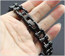 9"*11mm 70g Top Design Male Bracelet 316L Stainless Steel Black Bicycle Chain Biker Jewelry Men Boy Bracelet Bangle High Quality 2024 - buy cheap