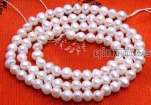 SALE Super Luster small 4-5mm Natural white Round Freshwater Pearl Loose Beads 14"-los636 Wholesale/retail Free shipping 2024 - buy cheap