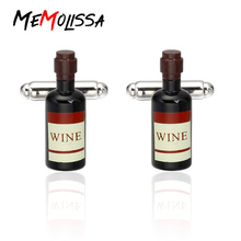 MeMolissa 3 pairs Formal Golden Wine Bottle Cufflinks for Mens Suits Buttons Geometric Wedding Cuff links French Cuff links 2024 - buy cheap