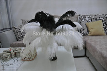 Free shipping 200pcs 12-14inches white and black Ostrich Plume Feathers for Wedding centerpiece Party Decoration 2024 - buy cheap