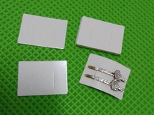 200PCS/Lot Jewelry Blank Simple Paper Cards Displays Packaging Jewelry White Hair Clip Card Accept custom logo 2024 - buy cheap