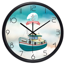 Retro barco pescador envío grande Reloj de pared 2024 - compra barato