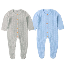 Newborn Baby Footie Clothes Summer Candy Color Knitted Toddler Girls Jumpsuits Long Sleeve Infant Boys Overalls Children Outfit 2024 - buy cheap