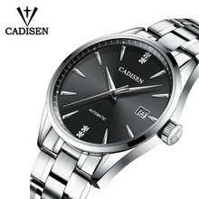 CADISEN Movt NH35 Watch Men Brand Dress Fashion Stainless Steel Mechanical Wristwatch Relogio Masculino 5ATM Waterproof C1033 2024 - buy cheap