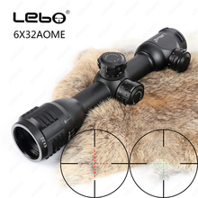LEBO 6x32 AOME Mil-Dot Glass Etched Illuminated Reticle Compact Tactical Optical Sight Lock Rifle Scope For Hunting Riflescope 2024 - buy cheap
