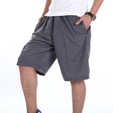 Bermuda masculina, plus size 2xl-7xl, lisa, moda casual de verão, algodão, esportiva, solta, praia 2024 - compre barato