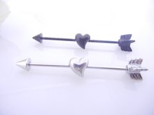 Lot 50pcs 16G Arrow Industrial Ear Scaffold Barbells  Body Jewelry Ear Piercing Upper Earring NEW 2024 - buy cheap