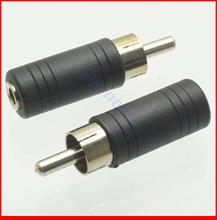 20pc Phono RCA male plug to Audio AV PC 3.5mm 1/8" Stereo female jack adapter TRS 2024 - buy cheap