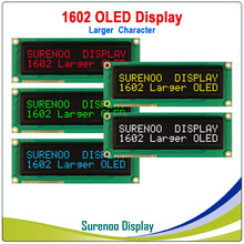Real OLED Display, Military Level Larger 1602 162 Character LCD Module Screen LCM build-in WS0010, Support Serial SPI 2024 - buy cheap