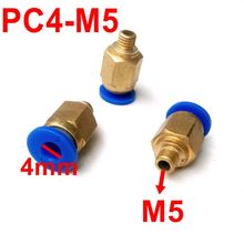 20 unids/lote tubo de 4mm M5 hilo conector neumático conector de junta rápida PC4-M5 2024 - compra barato