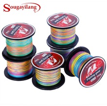 Sougayilang бренд Высокое качество 500 м 4 нити многонитевая PE плетеная леска многоцветная леска 0,4-8,0 # 12-72LB 2024 - купить недорого