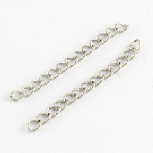 PandaHall 20pcs 40x3mm 316 Stainless Steel Metal Jewelry Findings Accessories DIY Ends Extender Chains 2024 - buy cheap