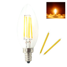 10x E14 220 V Regulable LED Filamento de La Lámpara Retro Edison Bombilla vela Luces de Chip COB 4 W 6 W Para la Lámpara Casera de Arte de Iluminación 2024 - compra barato