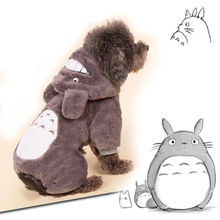 Inverno cão de estimação roupas para cães totoro imagem dos desenhos animados cosplay traje quente confortável casaco cão hoodies para cães pequenos XS-XL 2024 - compre barato