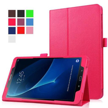Colorful Funda Stand PU Leather Case for Samsung Galaxy Tab A A6 10.1 T585 T580 Slim Folding Flip Stand Cover For SM-T580 T580N 2024 - buy cheap