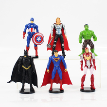 Фигурка супергероя Marvel «мстители», 6 шт./лот, 12 см, Халк, Капитан Америка, Железный человек, Тор, коллекционная игрушка, модель куклы 2024 - купить недорого