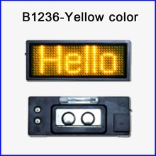 B1236Y прокручивающаяся светодиодная бирка с именем желтого цвета бейдж со светодиодным именем визитка со светодиодным дисплеем верхняя одежда футболки 2024 - купить недорого