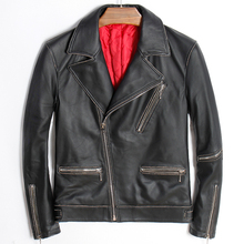 Free shipping.Brand man's Sheepskin coat,men's 100% genuine leather,warm motor biker jacket.slim plus size,casual coat classic 2024 - buy cheap