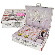 Hot sell Korean fashion high-grade leather jewelry box storage box jewelry casket lady's choice wedding gift   free shipping 2024 - buy cheap
