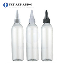 Botella de plástico transparente con punta del tapón, contenedor de líquido vacío, envase de cosméticos permanente, 20 Uds./lote-200ML 2024 - compra barato