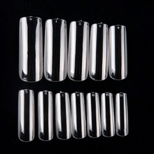 10Packs Square Fake Nails 500 Pcs Long Full Cover Nail Tips Faux Ongles False Nails Clear Acrylic Gel  Nail Tips For Salon  DIY 2024 - buy cheap