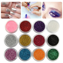12 Pcs Mix Color Glitter Dust Power Decoration Nail Art Acrylic  UV Gel Tips 2024 - buy cheap