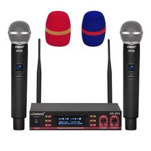 Lomeho LO-V52 2 Way Handheld VHF Dynamic 2 channels Karaoke Party Wireless Microphone 2024 - buy cheap