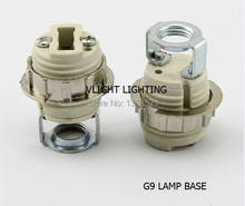 8 x g9 conjunto completo de bases de lâmpada, soquete led g9, suporte de lâmpada de apresentação em cerâmica, hoder de lâmpada g9, frete grátis