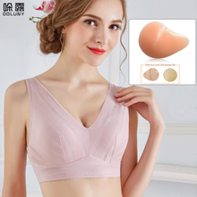 Mastectomy Bra Pink Pocket Bra for Artificial Spiral Silicone Breast Form Fake Breast Prosthesis of Women Cancer D30 2024 - buy cheap