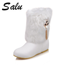 Salu Women Ankle Snow Boots 2020 Brand Shoes Women Winter Boots Mother Shoes Antiskid Platform Women Fashion Casual Boots 2024 - buy cheap
