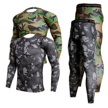 Rashguard MMA Long Sleeve Crossfit Men T Shirt Compression Sportswear Set Men Thermal Fitness Clothing Tracksuit For Men Shirt 2024 - buy cheap