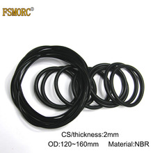 10pcs OD:125 130 135 140 145 150 155 160 235mm x 2mm Thickness CS NBR o ring sealing Rubber Ring Gasket Mechanical 2024 - buy cheap