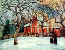 Chestnut Trees Louveciennes Winter Camille Pissarro painting Decorative art Handmade High quality 2024 - buy cheap