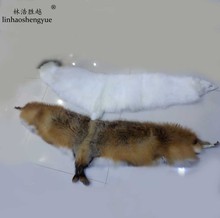 Linhaoshengyue Lithium White and Gray Fox Fur Large Size Shawls 2024 - buy cheap