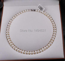 100% Real Pearl Necklace 45cm Natural Freshwater Pearl Torque 9-10mm Highlight Fashion Necklace Women Female Gift Jewelry 2024 - buy cheap