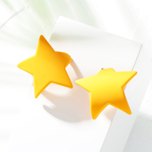 Разноцветные геометрические серьги в форме пятиугольной звезды для женщин Акриловые милые маленькие серьги корейские модные ювелирные изделия серьги 2024 - купить недорого