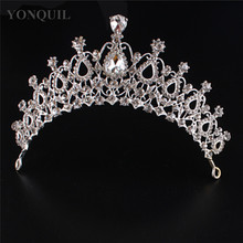 Hot European Designs Vintage Crystal Tiara Wedding Crown Bridal Tiara headpiece  Rhinestone Tiaras Crowns Pageant MYQC002 2024 - buy cheap