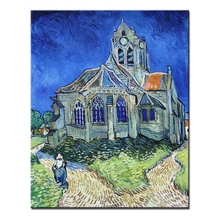 Church At Auvers Of Vincent Van Gogh Hand Made Reproduction Famous Oil Painting On Canvas Wall Art Picture For Living Room Decor 2024 - buy cheap