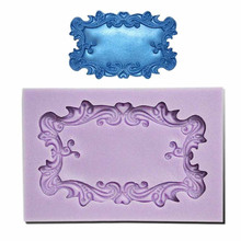 Frame Silicone Mold European Cake Decorating Tools Cupcake Moulds Plaque Fondant Confeitaria Kitchen Accessories Christmas 2024 - buy cheap