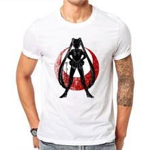 Новая мода аниме футболка брендовая одежда хип-хоп Сейлор Мун печатная Мужская футболка с коротким рукавом крутая Высококачественная Мужская футболка 2024 - купить недорого