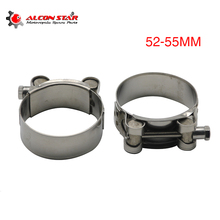 Alconstar Motorcycle Stainless Steel Exhaust Pipe Clamp Banjo Clip 52mm-55mm For Slip-On Type Motocross Muffler Silencer 2024 - buy cheap
