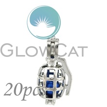 20x Weapon Shape Beads Cage Perfume Diffuser Aroma Oyster Pearl Cage Locket Pendant KK936 2024 - buy cheap